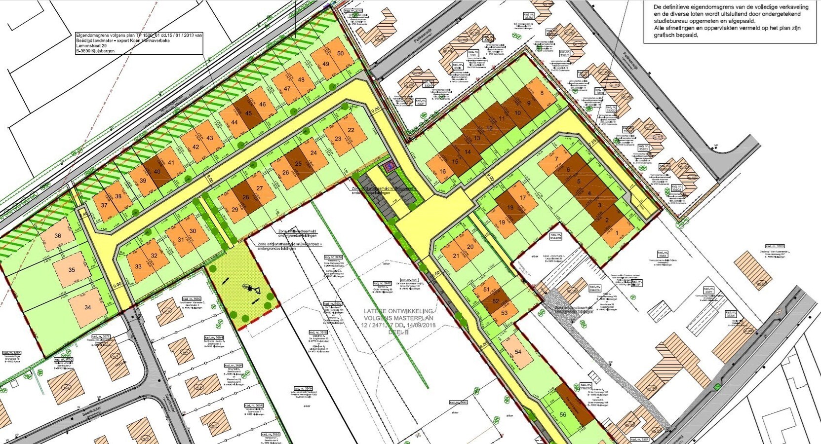 Gloednieuwe verkaveling te koop in hartje Kluisbergen 