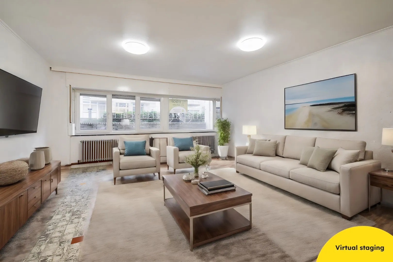 Appartement met twee slaapkamers, terras en parkeerplaats