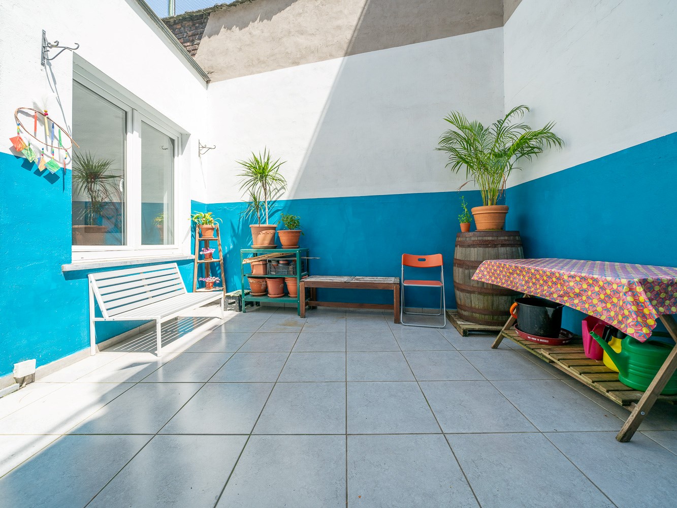 Recent 2-kamer gelijkvloersappartement met 2 terrassen 