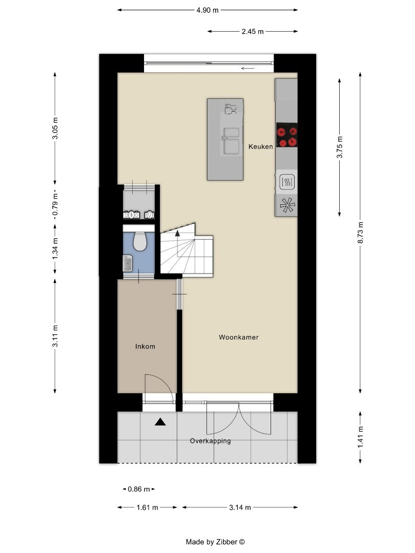 Instapklare woning met zeer goede afwerking, 3 slaapkamers, 3 badkamers, tuin, terras en autostaanplaats in het centrum van Tienen – EPC 27 kWh/m² - bewoonbare opp. 172 m² 
