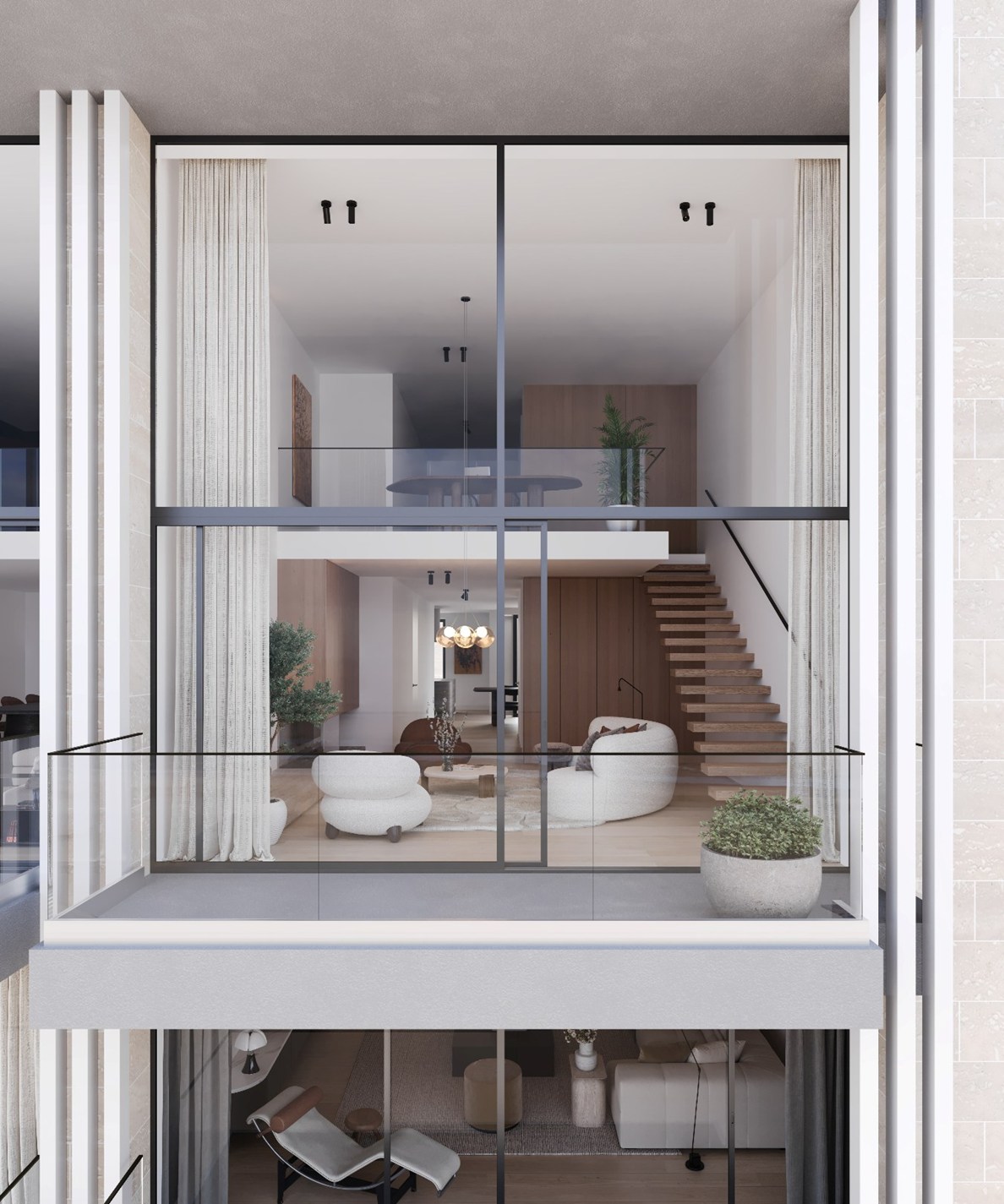 Appartement neuf sublime avec vue frontale sur la mer à Duinbergen 