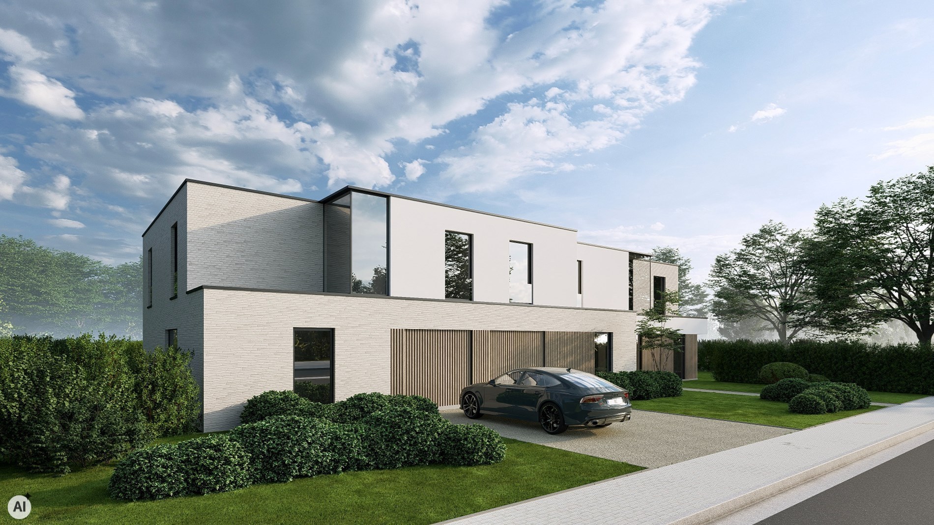 Halfopen nieuwbouwwoning met carport en tuin op 434m² 