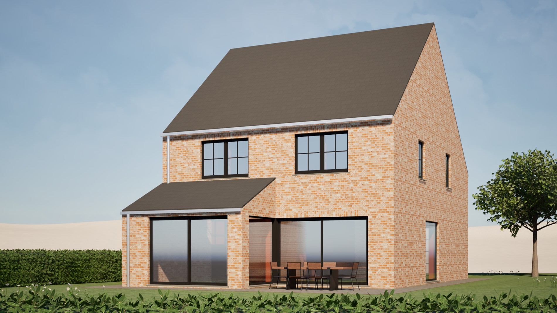 Unieke nieuwbouwwoning op perceel met landelijk verzicht 