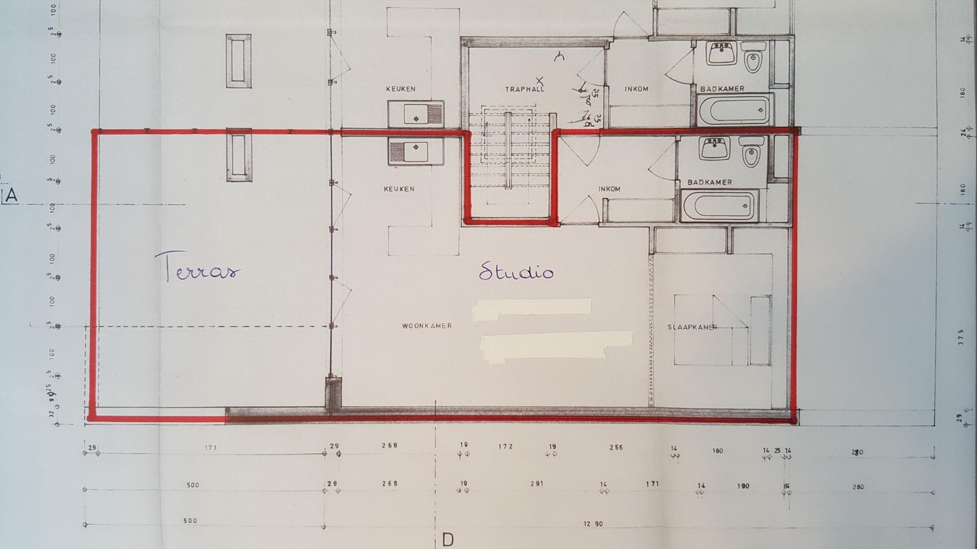Studio 67m² met terras 20m² rustig gelegen te Eeklo 