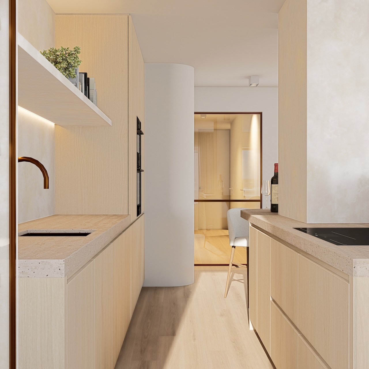 Luxueus volledig gerenoveerd 3 slaapkamer appartement te Leopoldlaan  gelegen op 200m wandelafstand van het Albertstrand. 