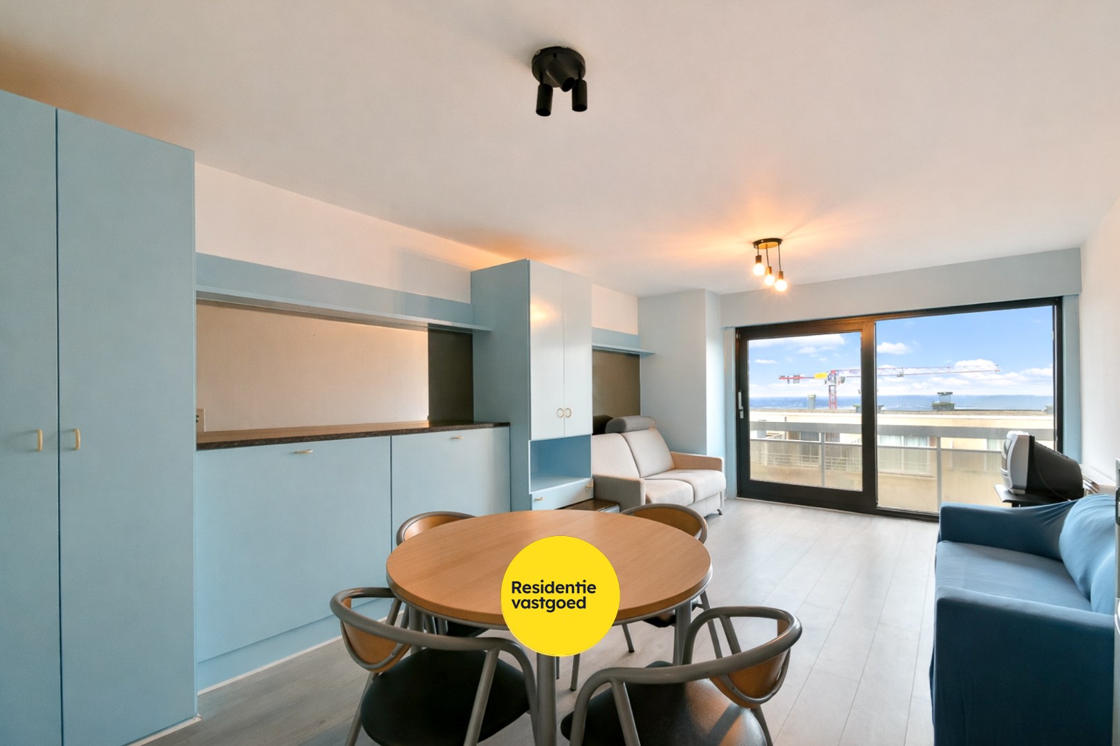 Studio met zongericht balkon in het centrum van Middelkerke 