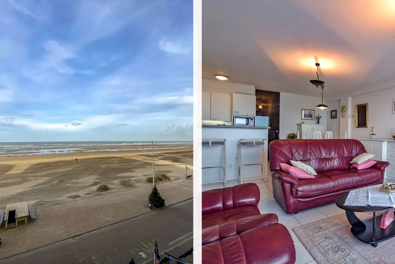 Uitstekend onderhouden 2-slaapkamerappartment met frontaal zeezicht en 2 terrassen te Koksijde -Bad