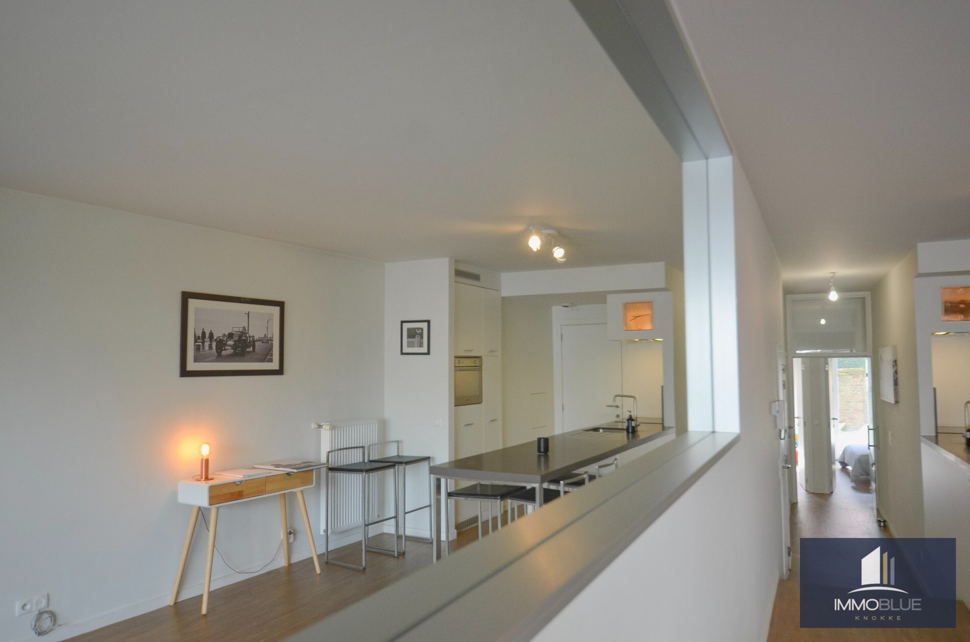 Appartement avec jardin situé au calme, à proximité de l’Avenue du Zoute. 