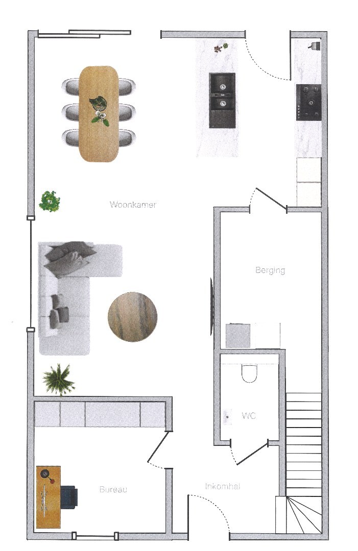 Plan gelijkvloers