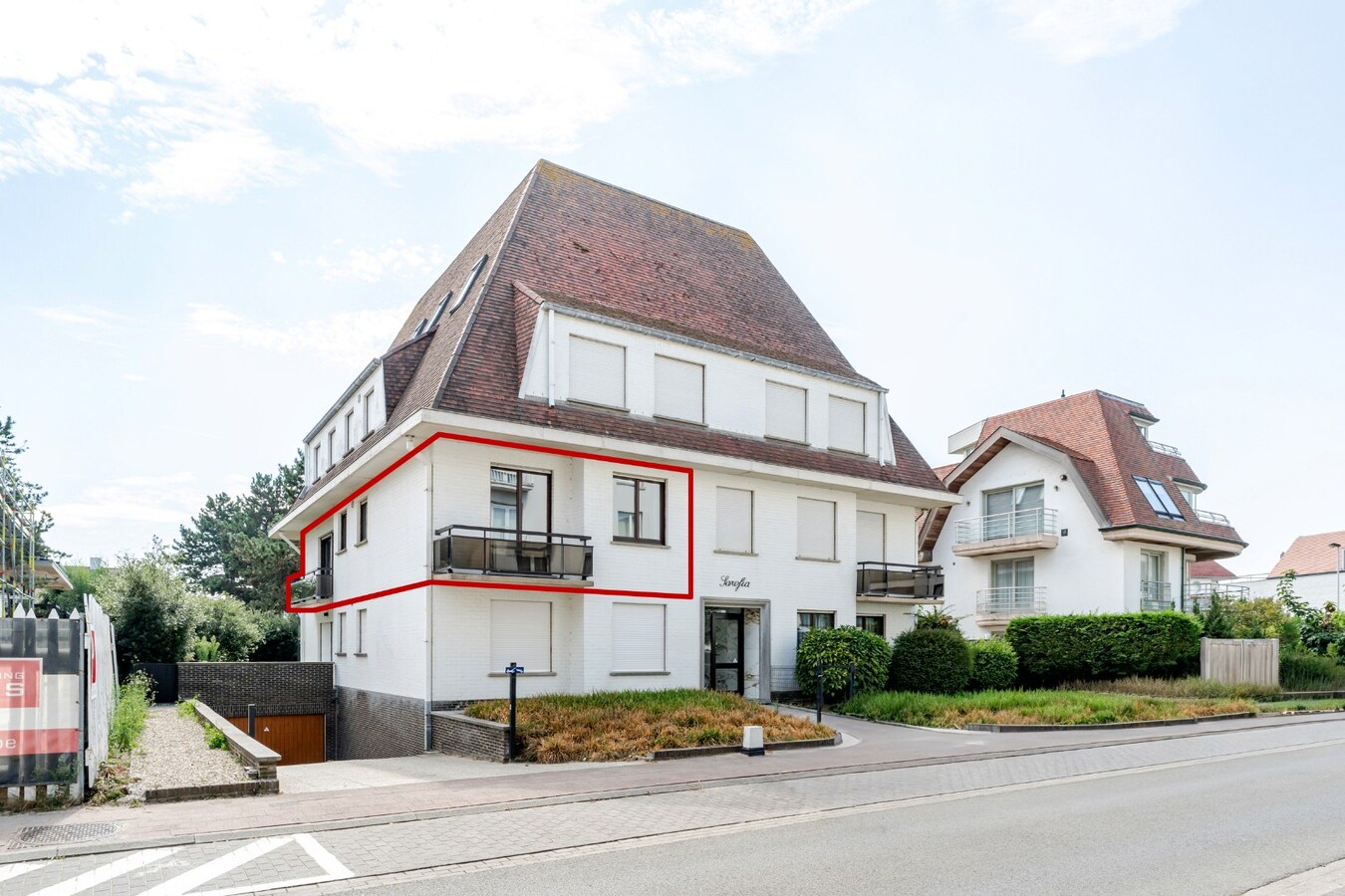 Villa-appartement op topligging nabij het Casino met zuidgericht terras en 2 slaapkamers 