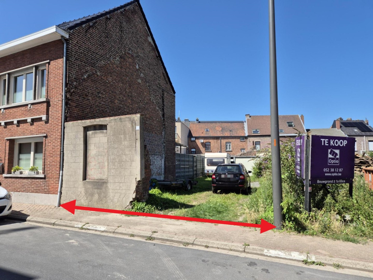 Bouwgrond/Projectgrond voor gesloten bebouwing in het centrum van Merchtem 