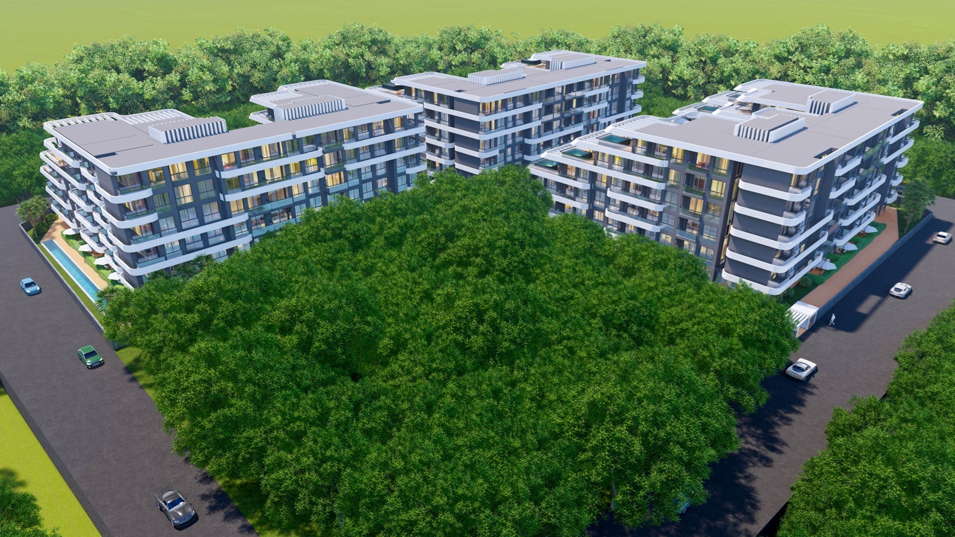 1-slaapkamerappartement met groot terras 