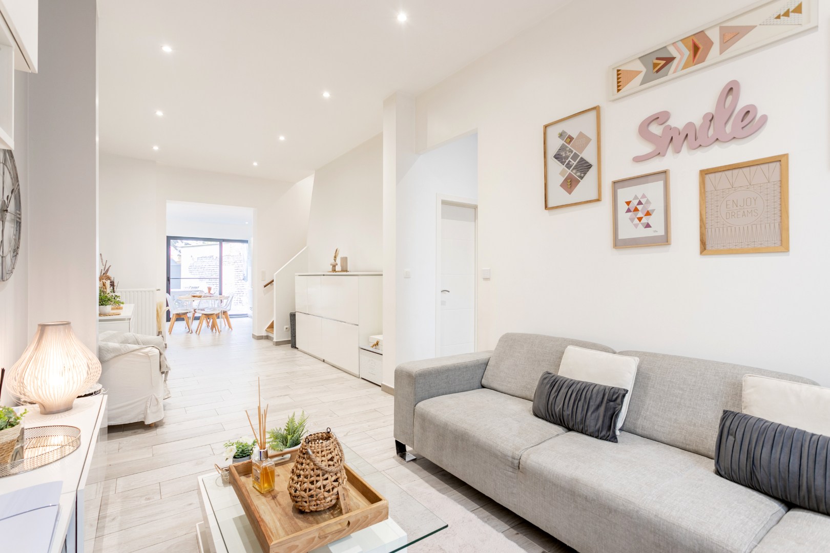 Volledig gerenoveerde woning, 3 slpks en tuin te koop centrum Halle 