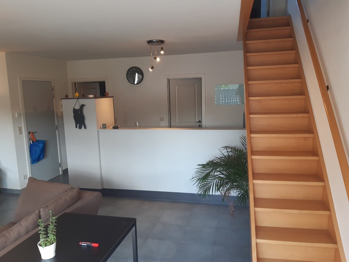 Ruim duplex 2-slp-appartement in centrum Gavere. 