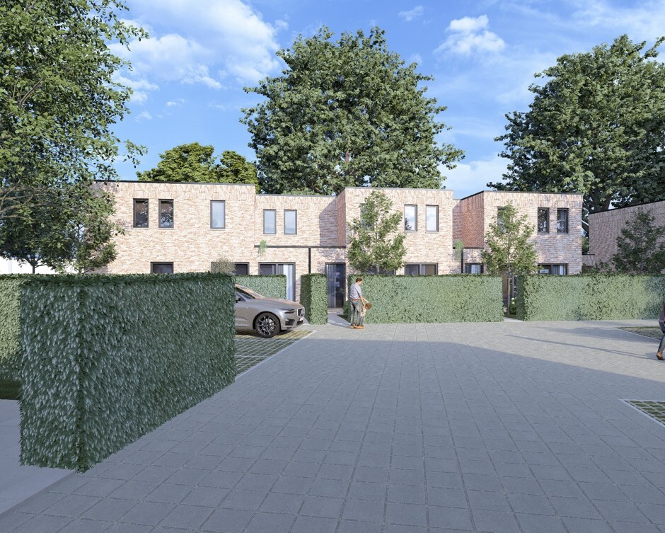 Hedendaags project van 3 appartementen en 5 dorpswoningen in het hartje van Stokkem! 