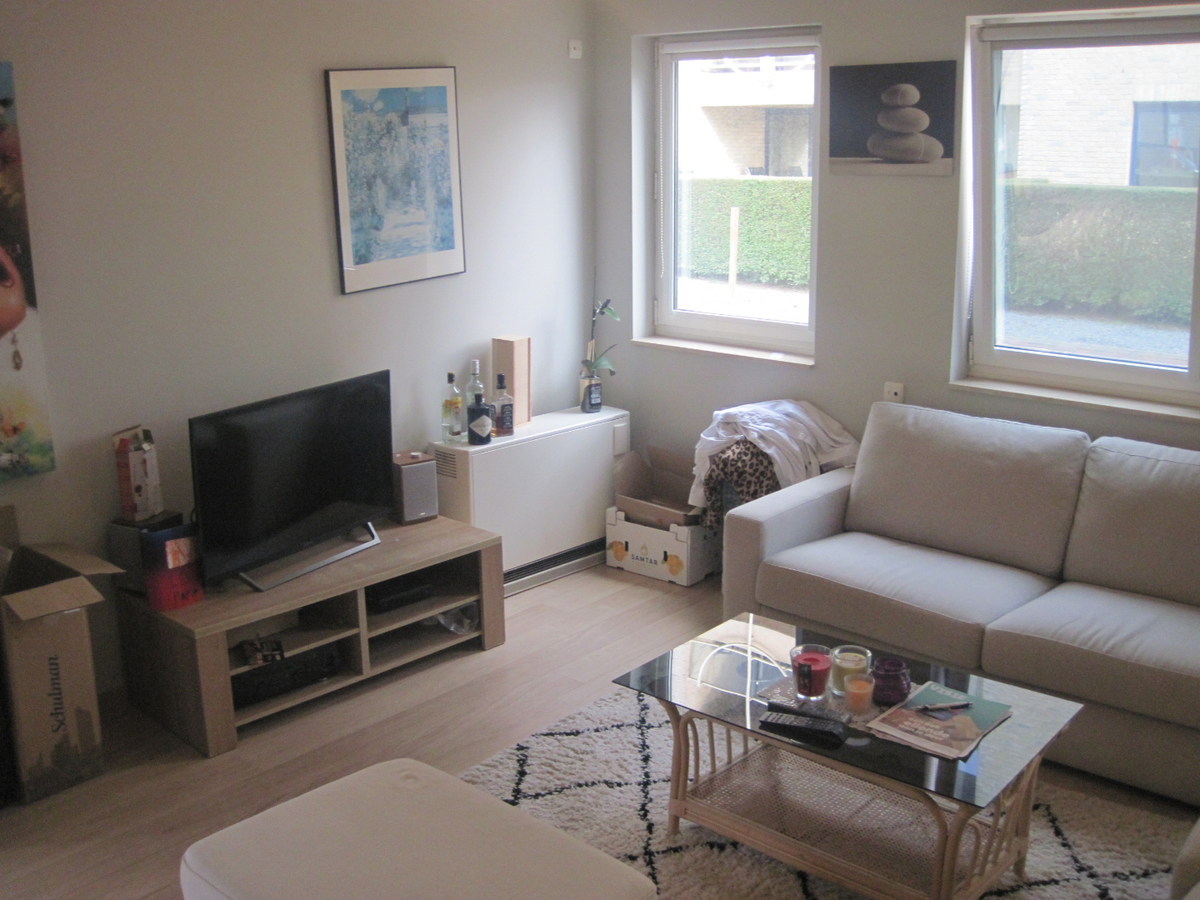 Aangenaam 1-slp-appartement nabij Station (in t groen met terras). 