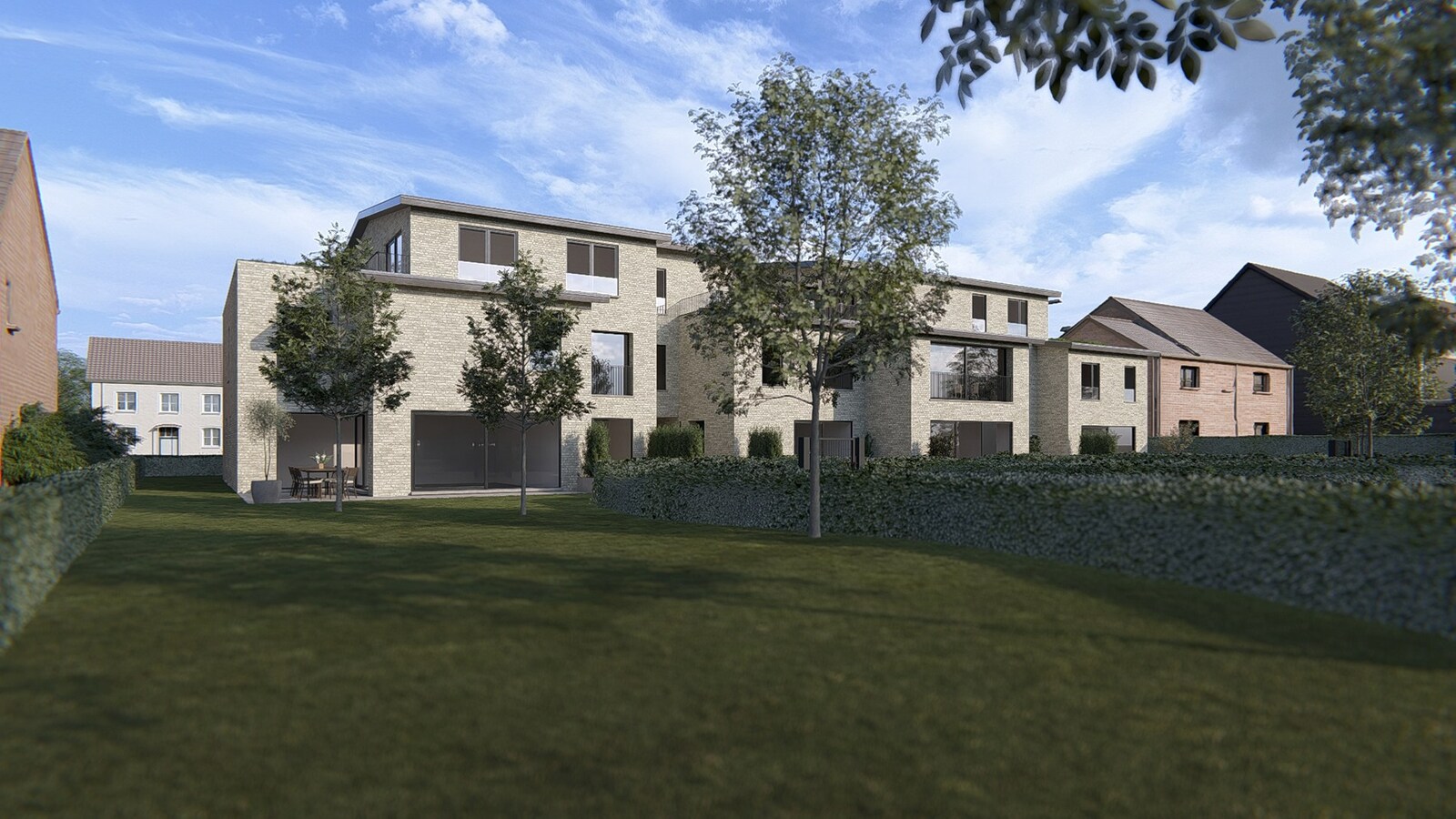 NIEUWBOUW GELIJKVLOERS APPARTEMENT MET TUIN, TERRAS EN 2 SLAAPKAMERS TE TUILT CENTRUM 