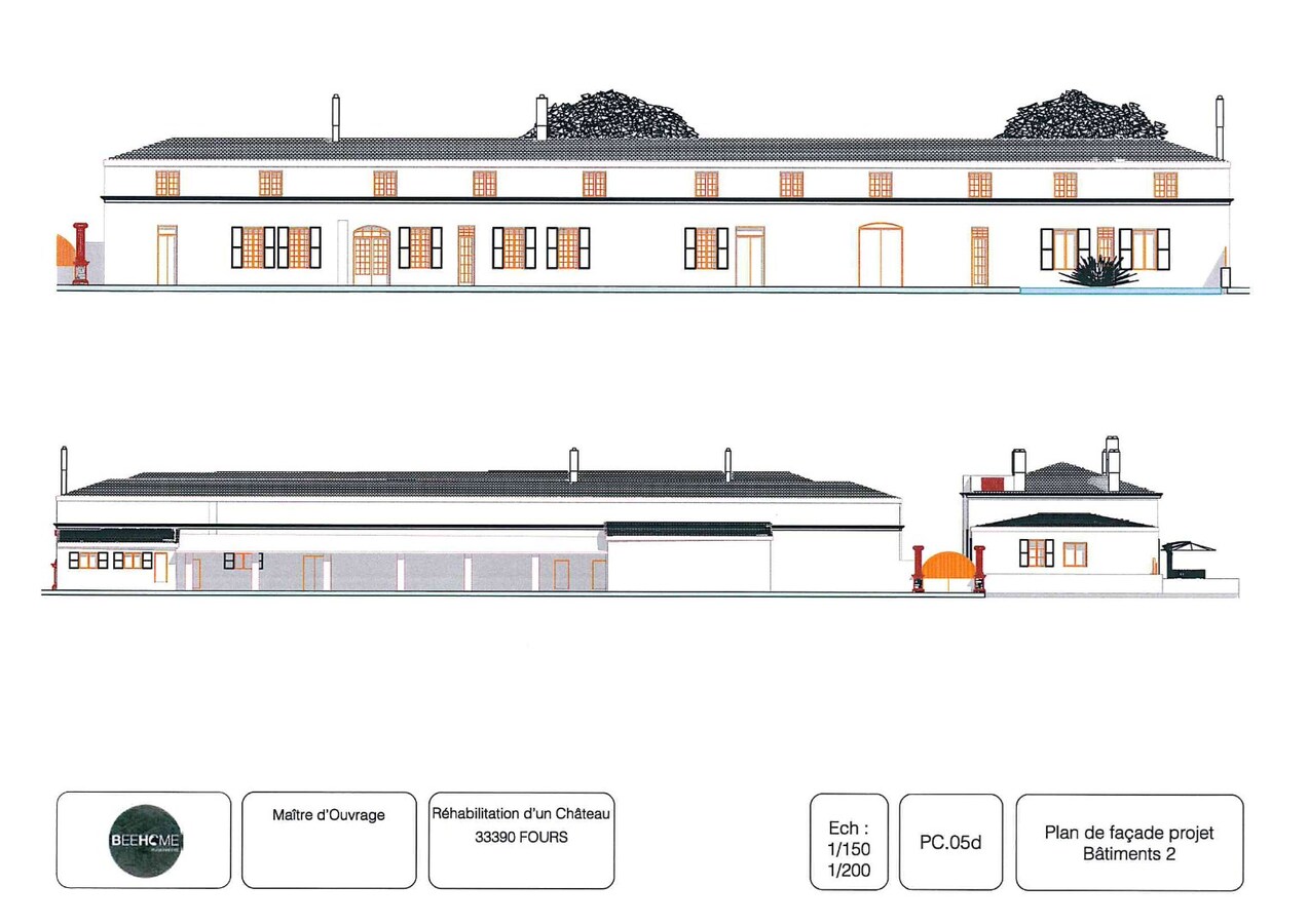 Chateau Les Chaumes - nabij Bordeaux (Frankrijk), Wijndomein met Restaurant en Hotel. 23 ha. 