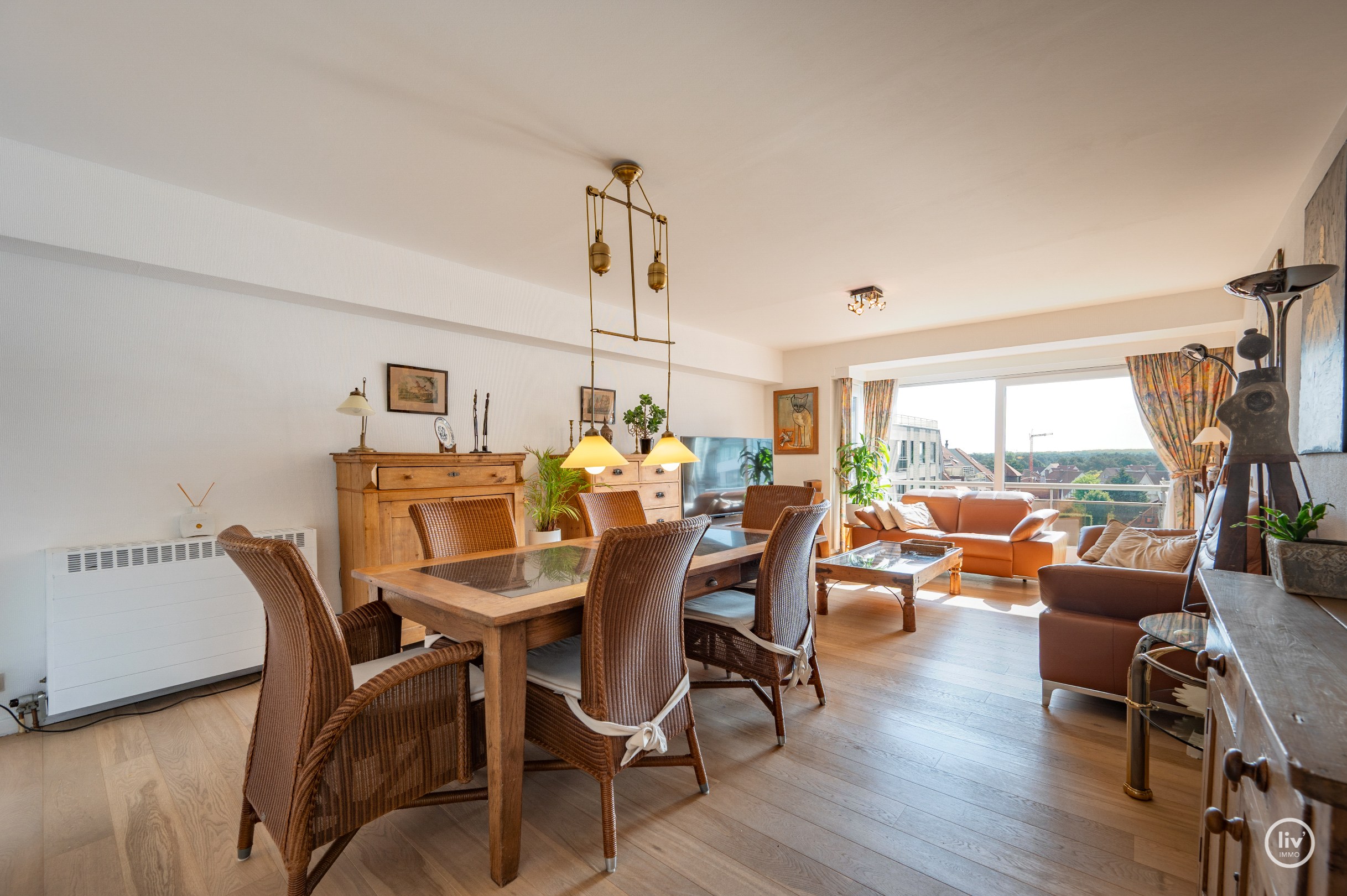Meublé: Penthouse lumineux et récemment rénové avec une grande terrasse orientée au sud de 19m2, à distance de marche de la plage et des commerces. 