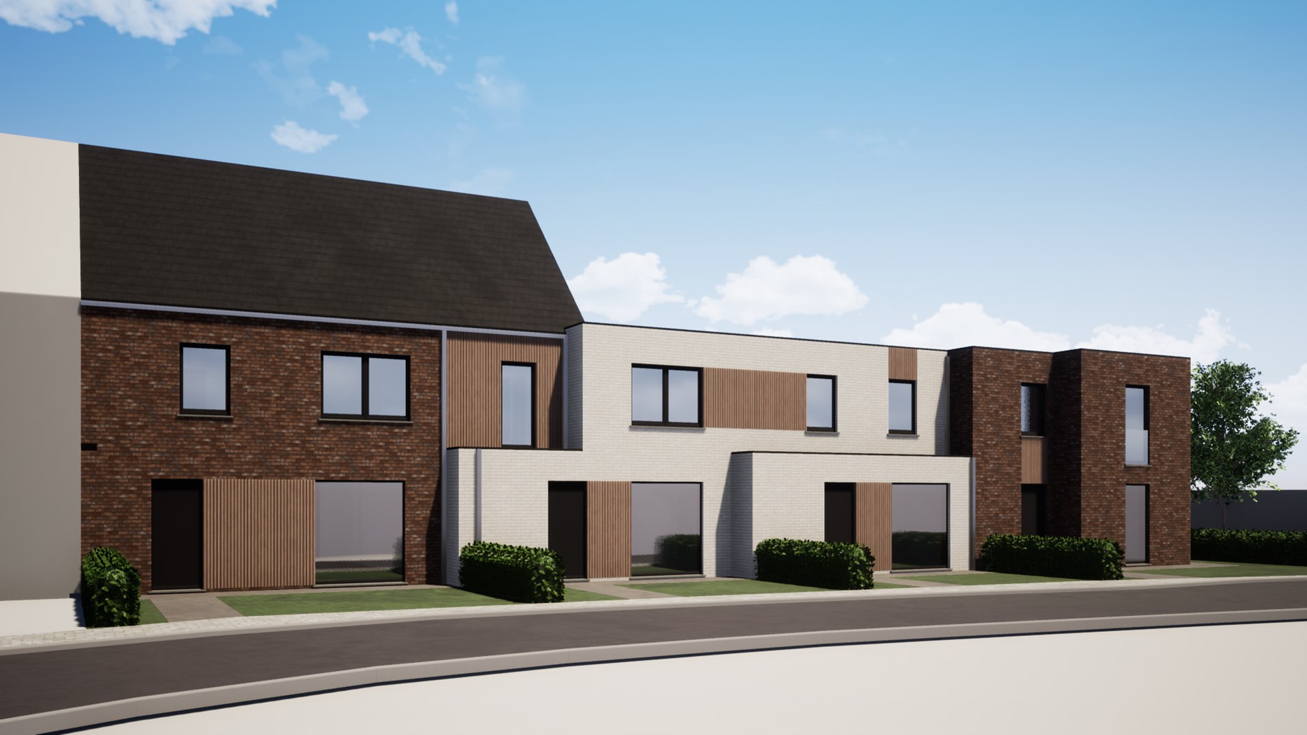 Ruime nieuwbouwwoning met uitweg op centrale ligging te Eernegem 