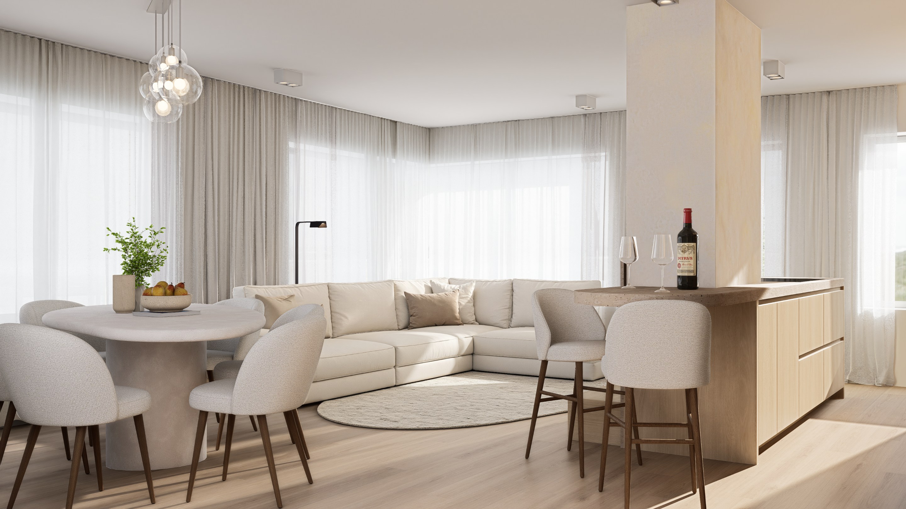 Luxueus volledig gerenoveerd 3 slaapkamer appartement te Leopoldlaan  gelegen op 200m wandelafstand van het Albertstrand. 