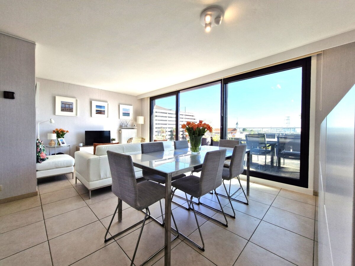 Lichtrijk appartement met groot zonneterras te Zeebrugge – op wandelafstand van de zeedijk 
