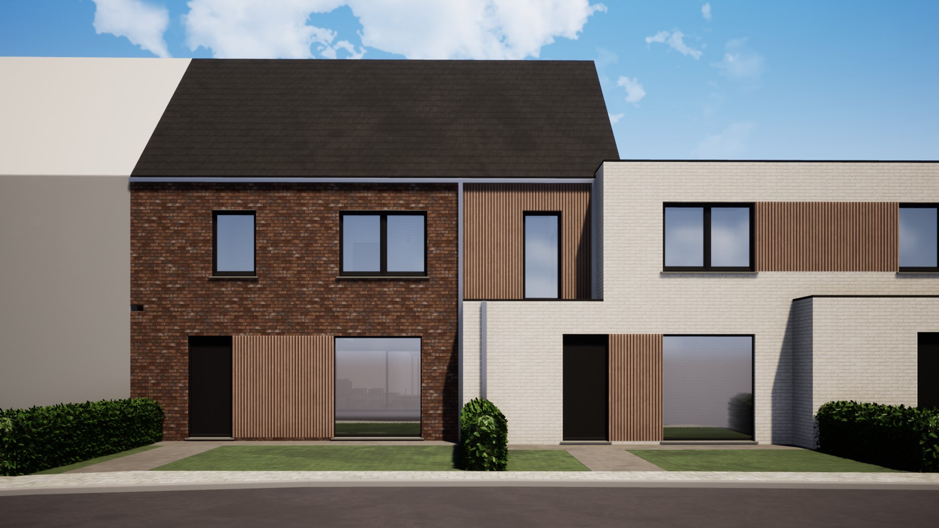 Ruime nieuwbouwwoning met uitweg op centrale ligging te Eernegem 