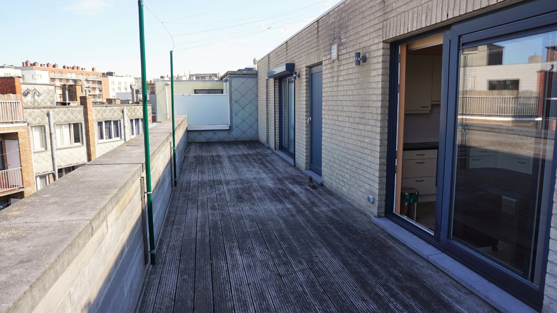 Penthouse 3 slaapkamers centrum Oostende - terras