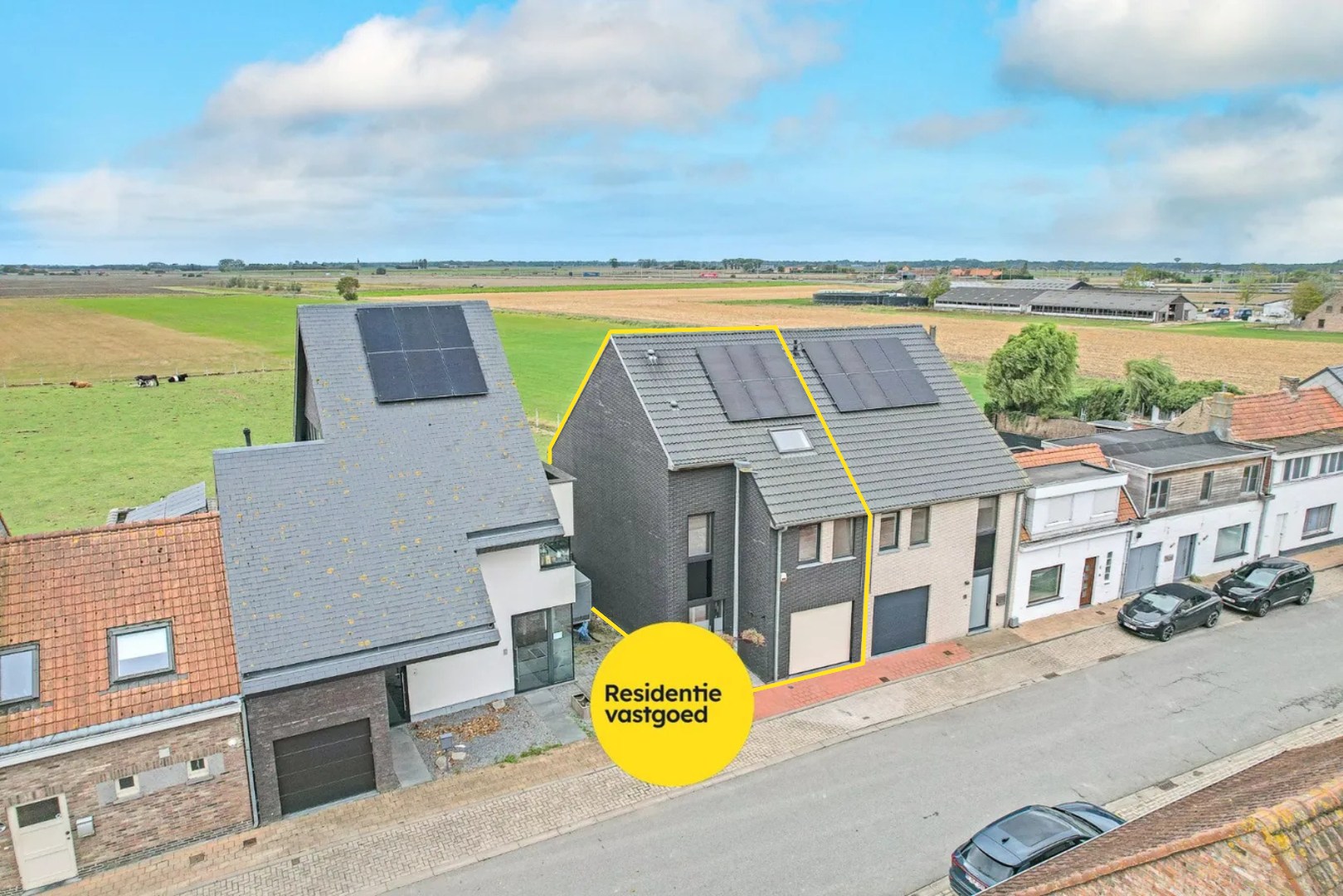 Moderne woning (2018) te Ramskapelle met 3 slaapkamers, garage en verzichten. 