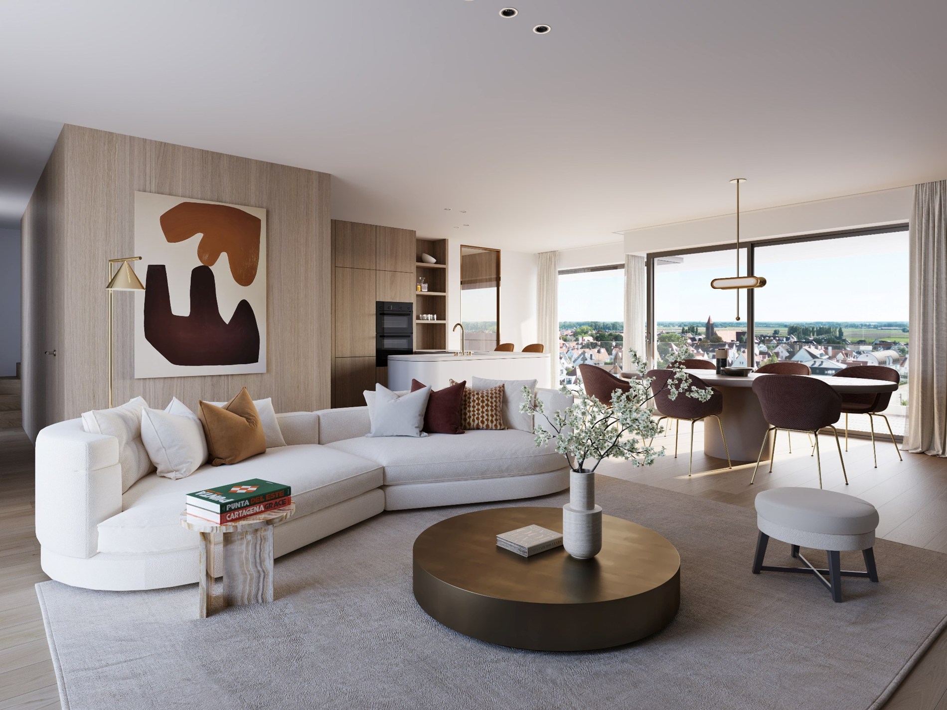 Appartement neuf sublime avec vue frontale sur la mer à Duinbergen 