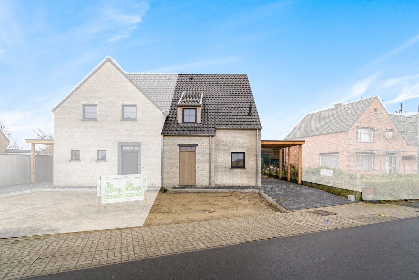 Halfopen nieuwbouwwoning met 3 slaapkamers te Koekelare 