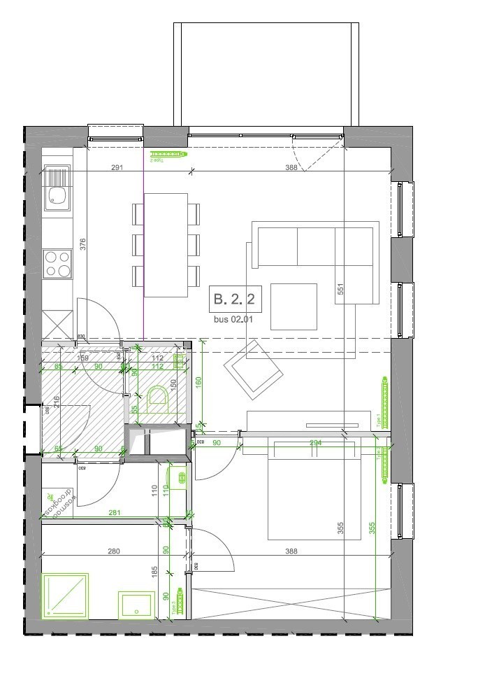 ENERGIEZUINIG APPARTEMENT MET TERRAS 