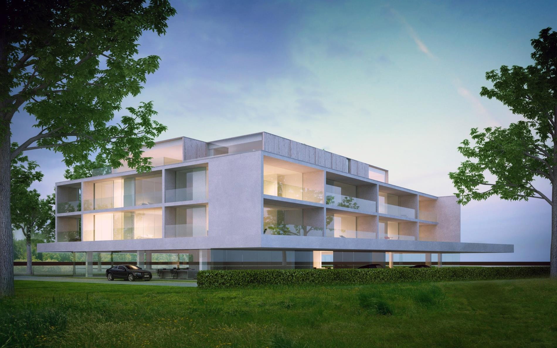 Modern nieuwbouwproject (20app) en handelsgelijkvloers te Loppem 