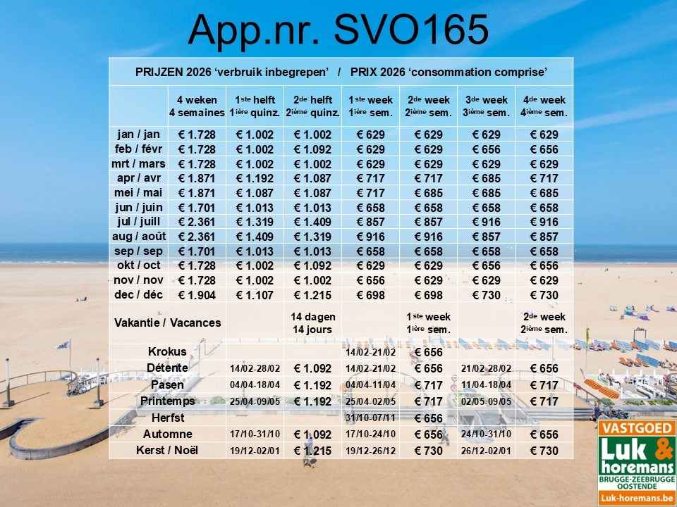 MODERN VAKANTIE APPARTEMENT OP TOPLIGGING (VAKANTIEVERHUUR) 