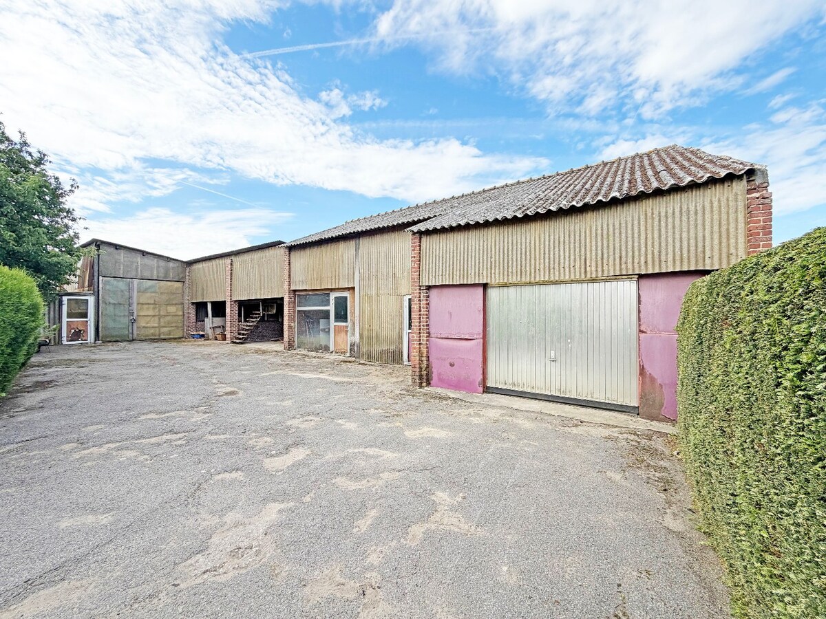 Ruime sixties villa met vergunde loodsen (350m²) te Vlierzele 