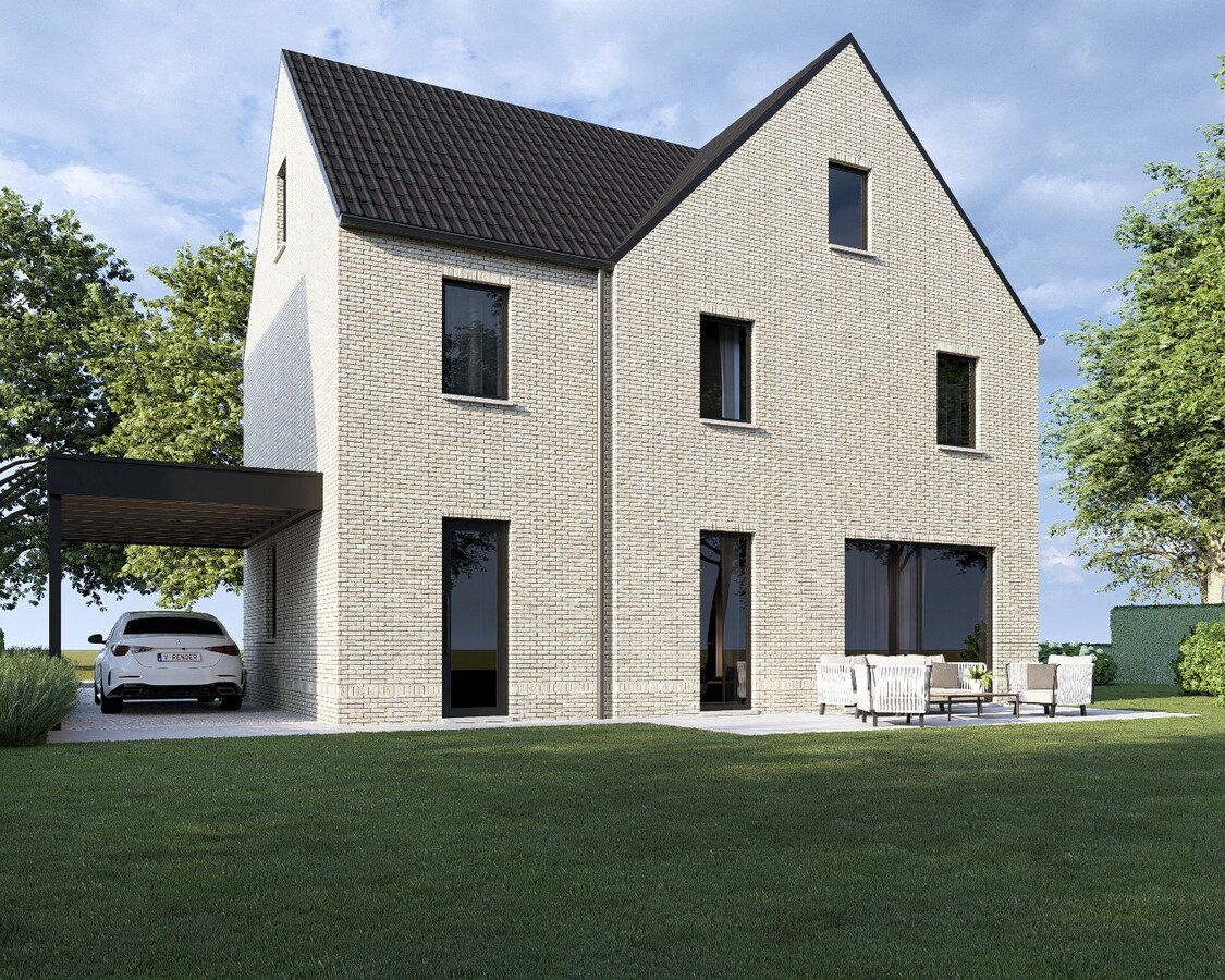 Nieuwbouwproject van 2 vrijstaande nieuwbouwwoningen op percelen van 6are en 6a22ca op een rustige locatie te Neeroeteren! 