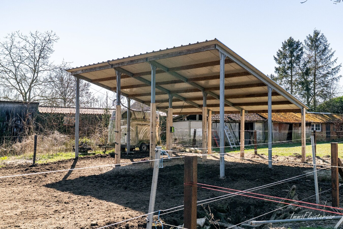 Ruime woning met stalgebouw op ca. 2,9 ha te Meerhout (Optie aankoop ca. 3 ha extra weiland) 