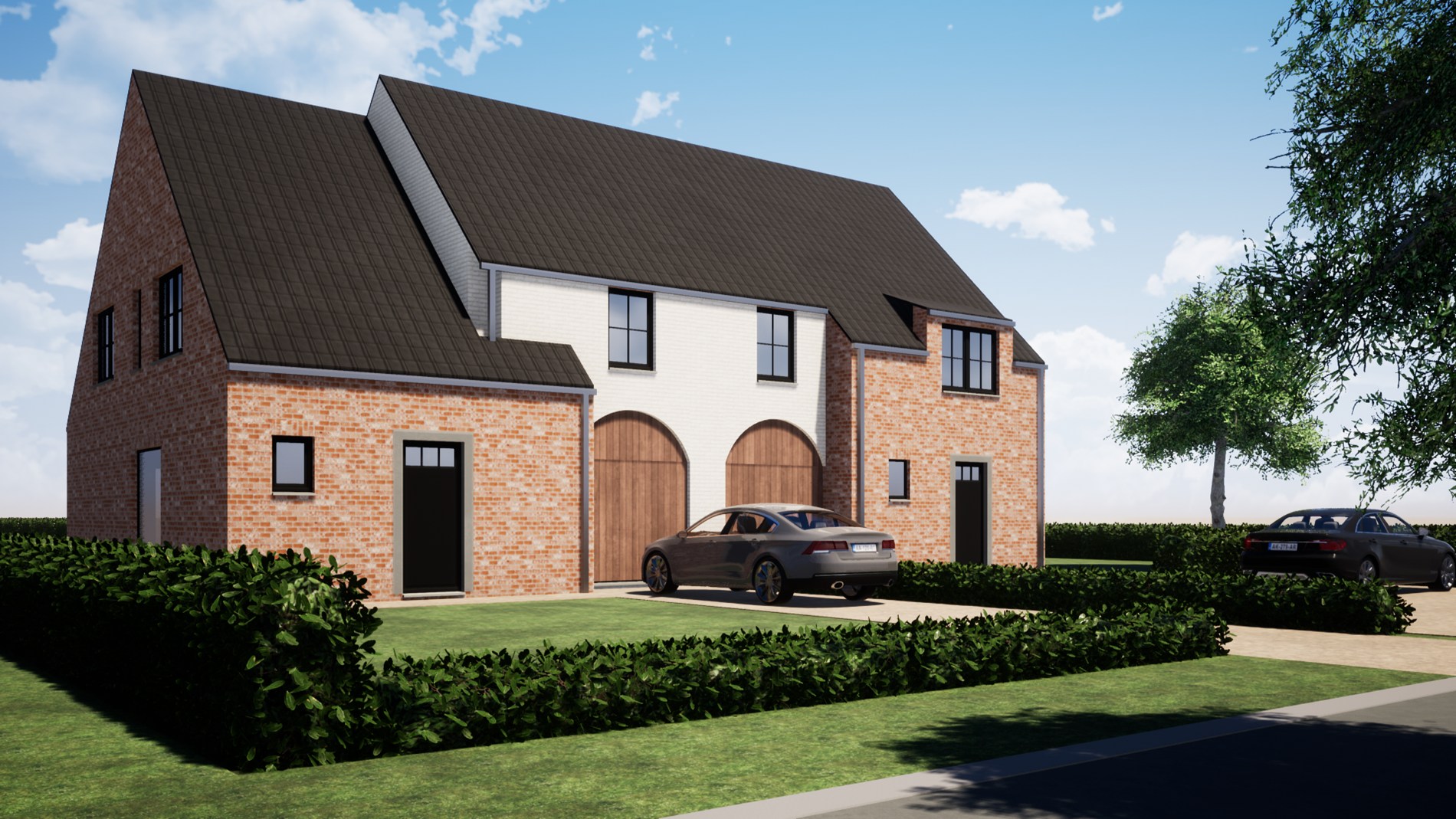 Ruime halfopen bebouwingen met landelijke verzichten te Torhout 