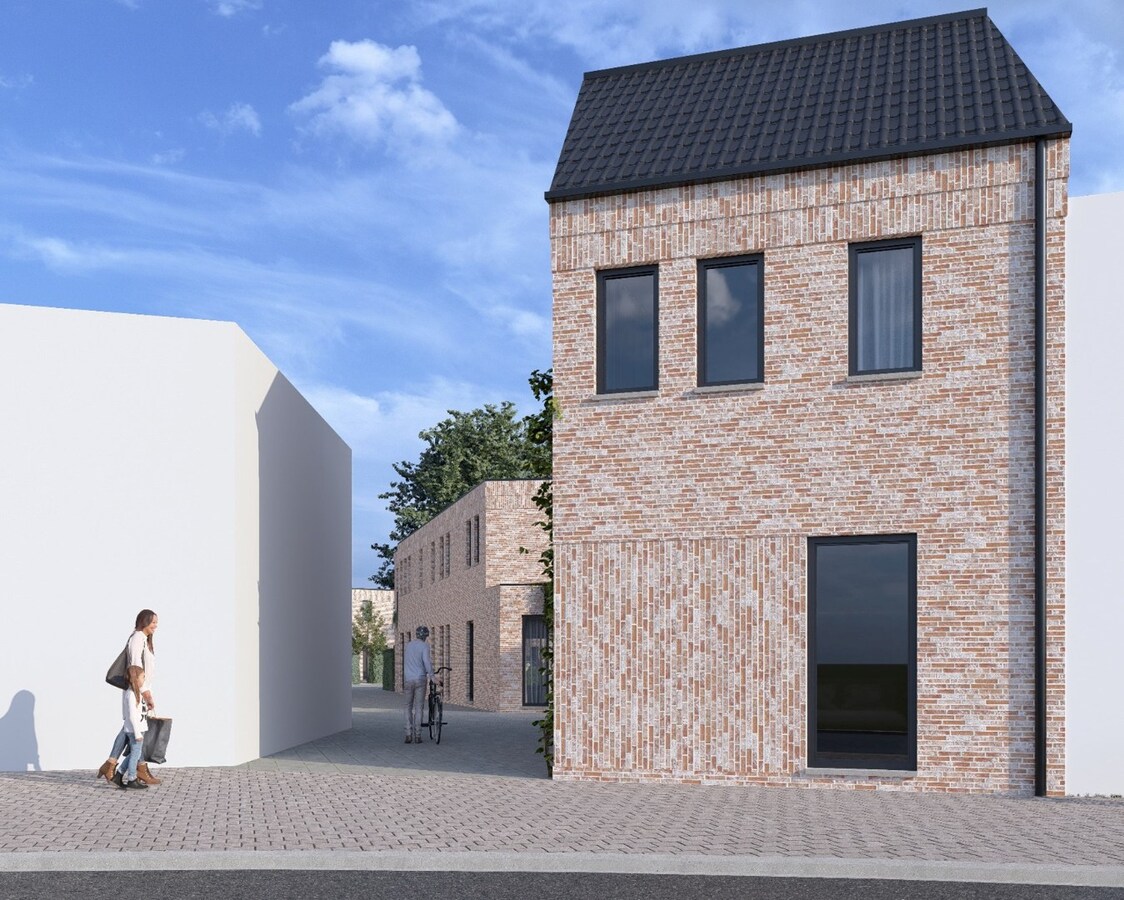 Bijna Energie Neutrale dorpswoning met 2 terrassen in het centrum van Stokkem! 