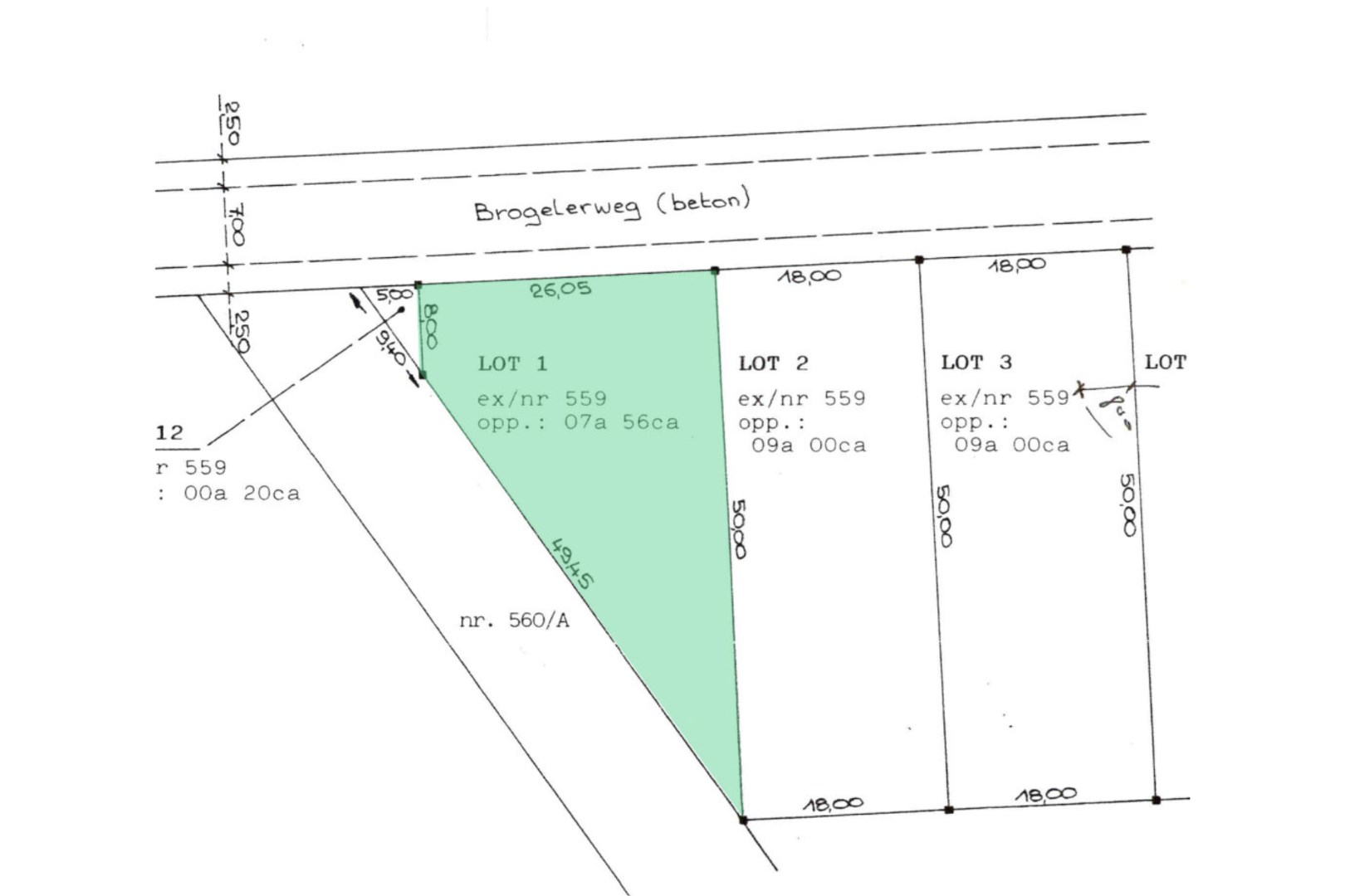 Bouwgrond voor open bebouwing 