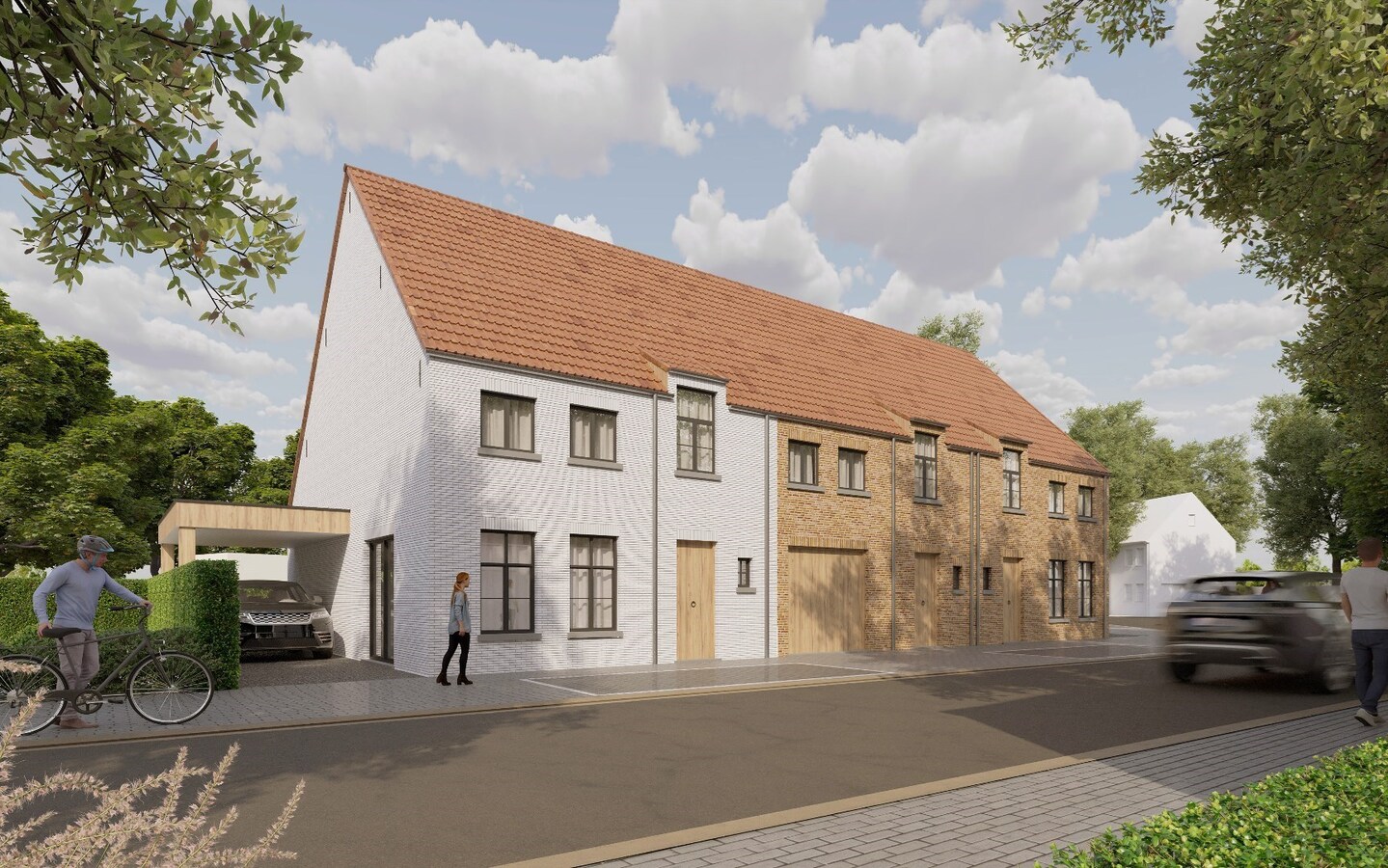 Nieuwbouwwoning met 3 slaapkamers en garage en tuin te Koekelare 