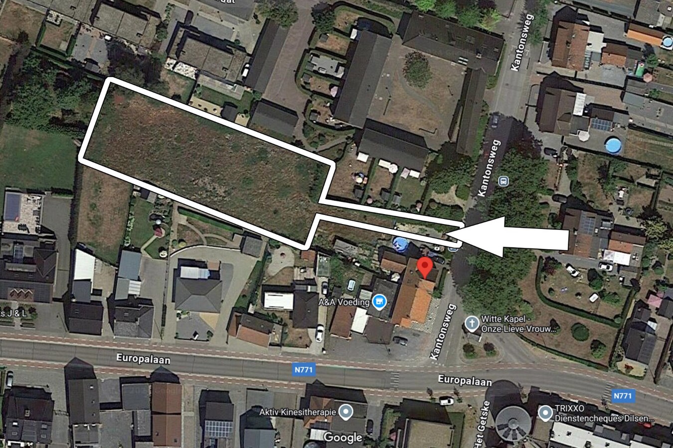 Perceel (weide-)grond van 2.000 m² met privé toegang via de Kantonsweg 